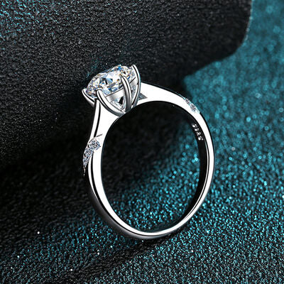 1 Carat Moissanite Ring  925 Sterling Silver Womens Jewelry Engagement Ring and Cocktail Fashion Jewelry