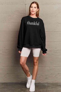 Simply Love Full Size THANKFUL Graphic Sweatshirt