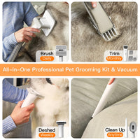 AIRROBO Dog Hair Vacuum & Dog Grooming Kit, 12000Pa Strong Pet Grooming Vacuum, 2L Large Capacity Dog Vacuum for Shedding Grooming Hair, Quiet, 5 Pet Grooming Tools, PG100