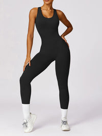 Active Jumpsuit Romper Sexy Cutout Racerback Nylon Sports Jumpsuit Yoga Romper Womens Luxury Fashion