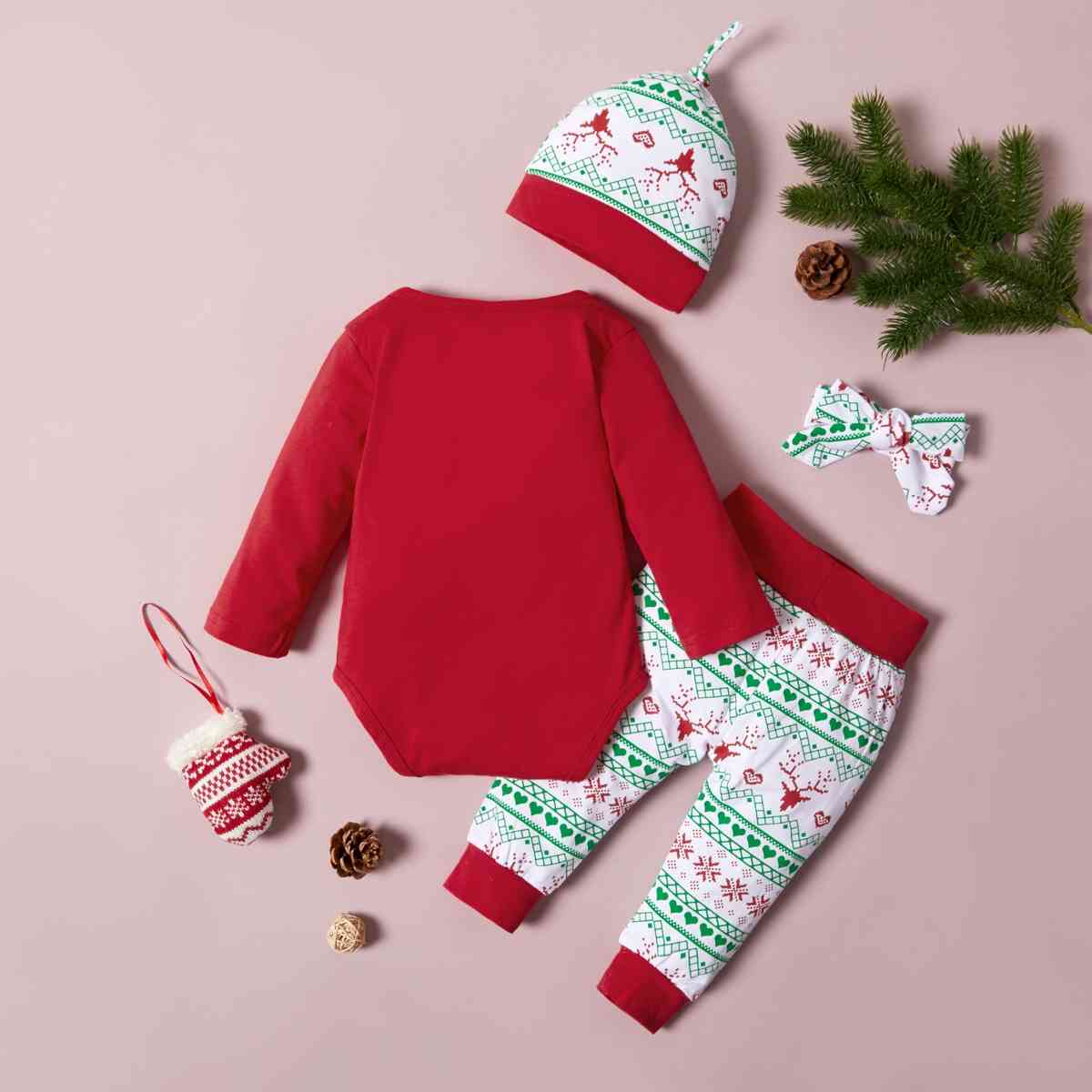 MY FIRST CHRISTMAS Graphic Bodysuit and Pants Set Kids Fashion Baby Fashion Clothing and Gifts