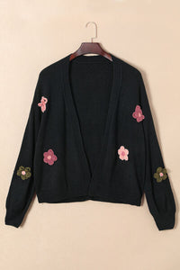 top, tops, coats, cardigan, flower cardigan, black cardigan, cute cardigan, Women’s fashion, women’s clothing, cute clothes, women’s clothes, comfortable women’s clothing, outfit ideas