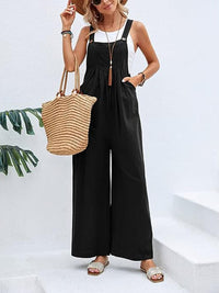 Full Size Wide Leg Overalls with Pockets