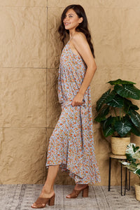 HEYSON Take Your Chances Full Size Floral Halter Neck Casual Maxi Dress