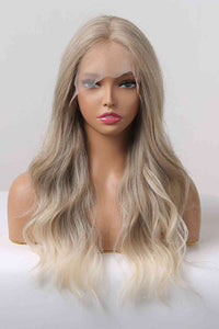 Medium Blonde Highlights Wig, 13*2" Lace Front Wigs Synthetic Long Wave 24" 150% Density in Medium Blonde Highlights