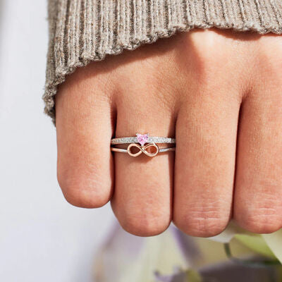 Ring, rings, women’s rings, sterling silver rings, size 6 rings, size 7 rings, size 8 rings, size 9 rings, waterproof rings, infinity rings, dainty rings, rose gold rings, cute rings, nice rings, ring ideas, pink rhinestone rings, cute rings, nice rings