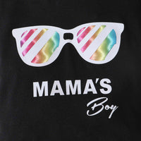 MAMA'S BOY Graphic T-Shirt and Camouflage Shorts Set Baby Boy Kids Fashion Clothing and Gifts