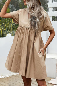 V-Neck Short Sleeve  Short Casual Dress