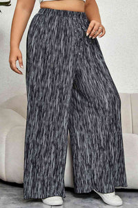 Plus Size High Waist Wide Pants