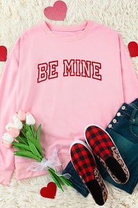 Fashion Sweater BE MINE Round Neck Sweatshirt Women's fashion love gifts