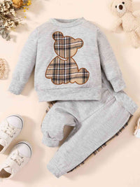 Baby Bear Graphic Sweatshirt and Joggers Set Baby Clothing Fashion and Gifts