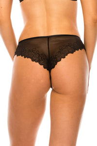 Black Floral Lace Panty