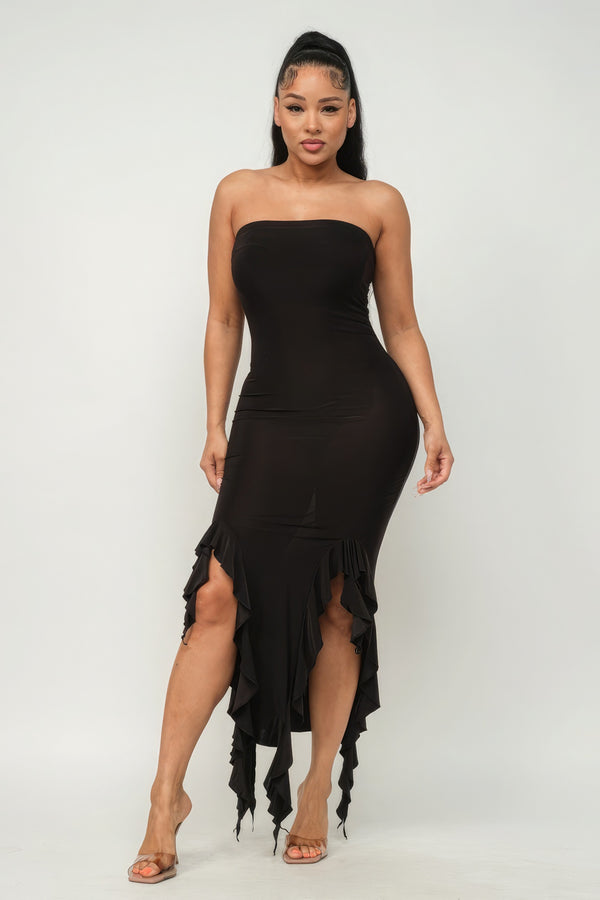 black dress, tube dress, strapless dress with ruffles, black dress with ruffles, stretchy dress, sexy dresses, classy dress, classy dresses vacation dresses, clubbing dress, birthday outfit ideas, birthdya dress, nice clothes, clothes, fashion 2024, fashion 2025, tiktok fashion, trending fashion, summer dress, dresses for the spring, designer dress, designer fashion, dresses for tall women, form fitting dresses, kesley boutique, nice clothes, new fashion, dresses, plain dress