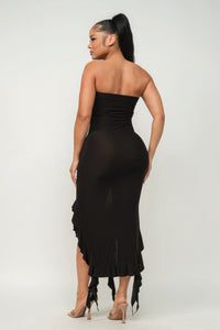 black dress, tube dress, strapless dress with ruffles, black dress with ruffles, stretchy dress, sexy dresses, classy dress, classy dresses vacation dresses, clubbing dress, birthday outfit ideas, birthdya dress, nice clothes, clothes, fashion 2024, fashion 2025, tiktok fashion, trending fashion, summer dress, dresses for the spring, designer dress, designer fashion, dresses for tall women, form fitting dresses, kesley boutique, nice clothes, new fashion, dresses, plain dress