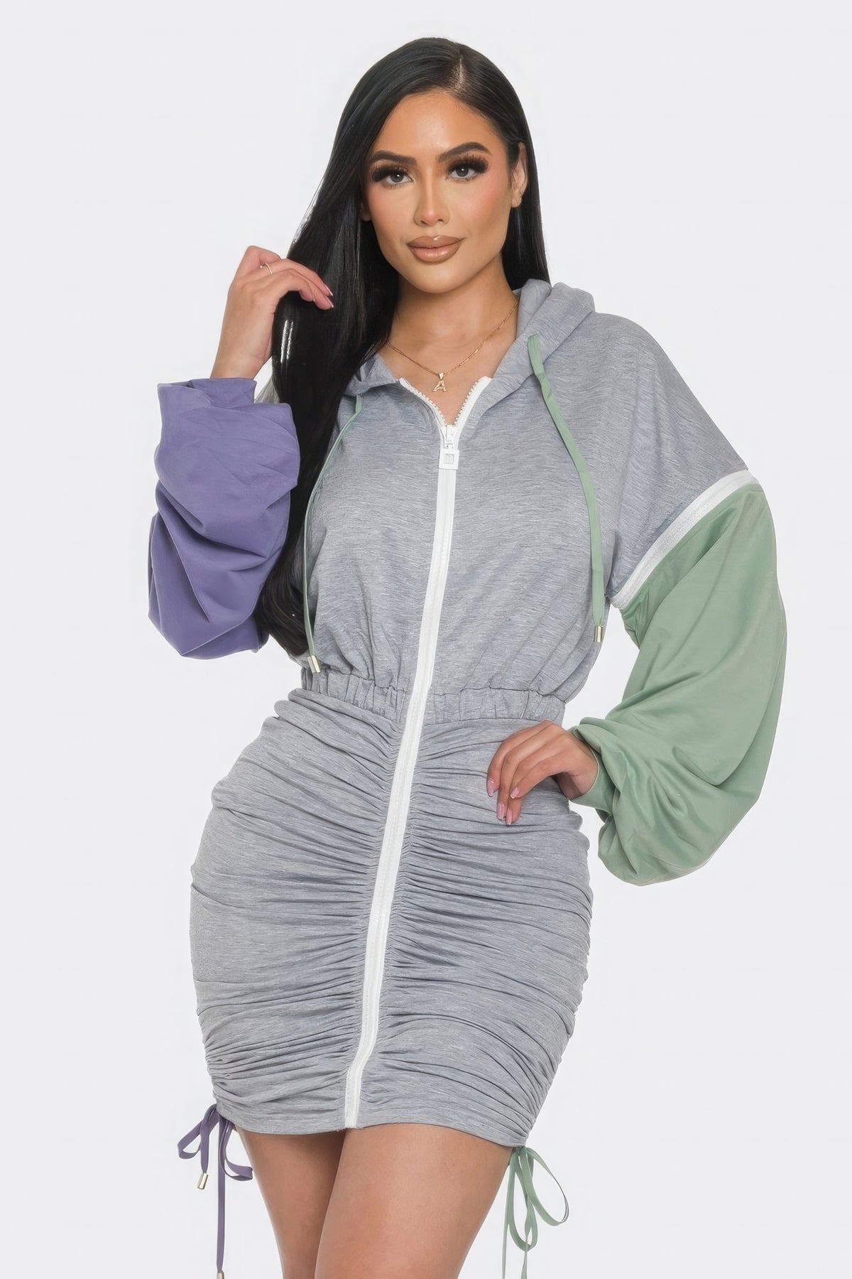 dress, dresses, sweater dress, fashion dresses, casual dresses zip up dress, sports dress, ruched dress, winter dresses, dresses for the spring, , womens sports jacket with hood, womens casual clothing, outfit ideas,  tiktok fashion, designer dresses, casual sweater dresses, cool dresses, cute dresses, kesley boutique, sports sweaters, sports dress, grey dresses