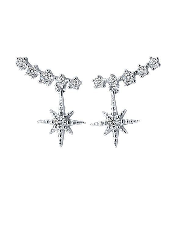 Kelsey Boutique - The Girl With 3 Jobs - Majestic Star Silver Earrings