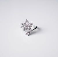 Large and Mini Diamond CZ Shooting Star Adjustable .925 Waterproof Ring