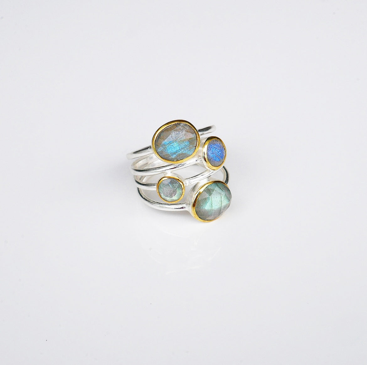 rings, Labradorite rings, sterling silver, silver rings, .925, natural stone rings, statement rings, stacked rings, jewelry, accessories, trending on tiktok and instagram, accessories, handmade, chunky rings, fine jewelry, rings with crystals, grey moonstone rings