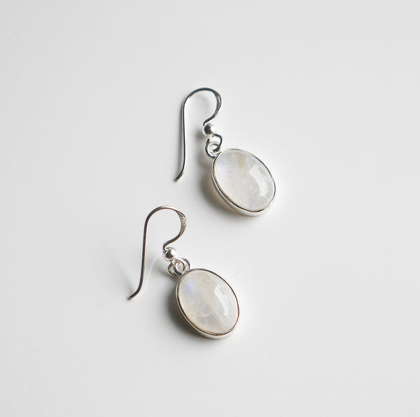 Moonstone earrings waterproof hypoallergenic real crystals jewelry and earrings for good luck for men and woman trending unique full moon jewelry for good vibrations prosperity Kesley Boutique