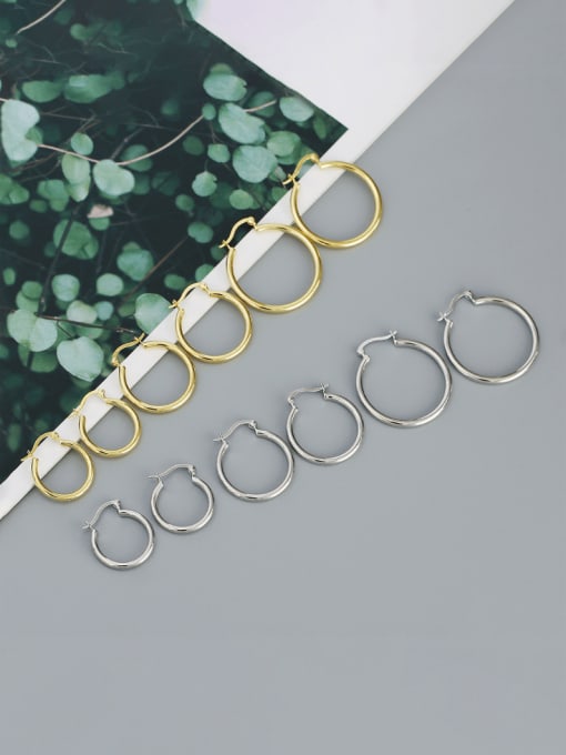 plain hoop earrings sterling silver .925 waterproof Miami Kesley Boutique 