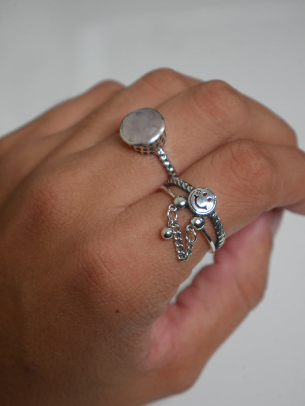 rings, silver rings, womens jewelry, womens rings, mens rings, ring with dangle chains, cool rings, waterproof rings, cheap jewelry, nice jewelry, nice rings, sterling silver rings, happy face rings, Smiley happy face ring sterling silver adjustable rings . smile face with chain ring for men and women, trending, popular jewelry on instagram reels and tiktok. Cute rings, unique, waterproof jewelry , adjustable rings, kesley jewelry