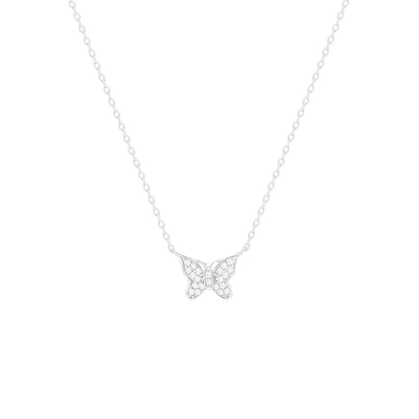 Tiny Diamond CZ Sparkle Daywear Sterling Silver Necklace