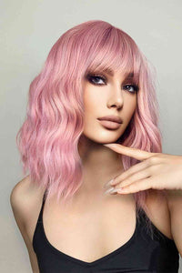 Pink BoB Wavy Synthetic Wigs 12 inch Short Curly Hair Wig