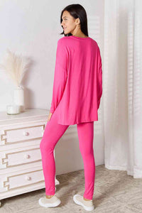 Matching Fashion Set Long Sleeve T Shirt and Pants Casual Lounge Set Petite and Plus Size Fashion