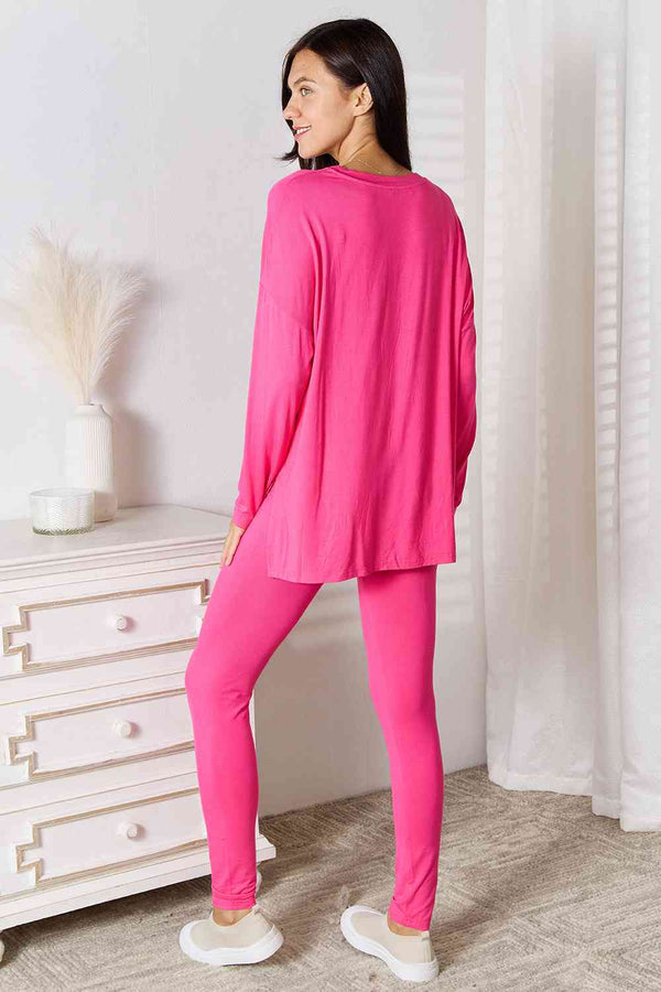 Matching Fashion Set Long Sleeve T Shirt and Pants Casual Lounge Set Petite and Plus Size Fashion