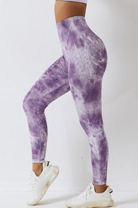 High Waist Tie-Dye Long Sports Yoga Pants Nylon and Spandex