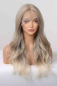 Medium Blonde Highlights Wig, 13*2" Lace Front Wigs Synthetic Long Wave 24" 150% Density in Medium Blonde Highlights