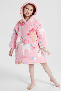 Luminous Pattern Oversize Long Sleeve Fuzzy Hoodie Kids Fashion and Gifts