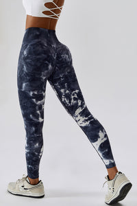 High Waist Tie-Dye Long Sports Yoga Pants Nylon and Spandex