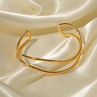 Stacked Cuff Bracelet 18K Gold Plated  Stainless Steel  Fashion Luxury