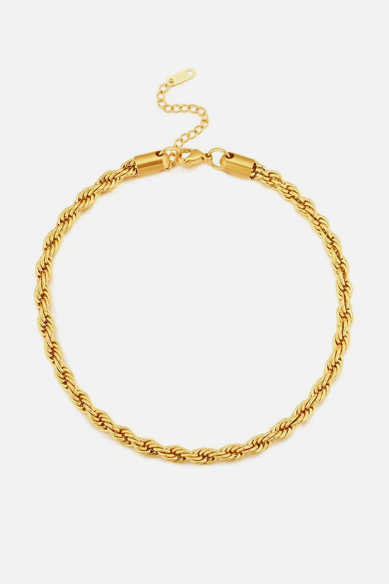 Chunky Twisted Chain Choker Necklace 18K Gold Plated Luxury Fashion Jewelry