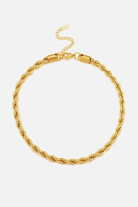 Chunky Twisted Chain Choker Necklace 18K Gold Plated Luxury Fashion Jewelry