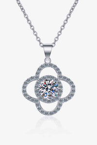 Clover Necklace, 1 Carat Moissanite 925 Sterling Silver Necklace