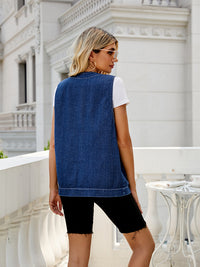 Button Down Denim Vest