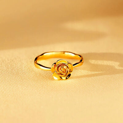 Rose Ring 18K Gold-Plated Vermeil 925 Sterling Silver Dainty Ring