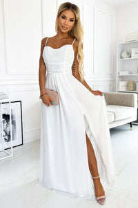 Spaghetti Strap Sweetheart Neck Split Dress