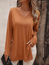 Top, Tops, Blouse, Shirt, long sleeve top, casual top, orange blouse, orange top, Women’s fashion, women’s clothing, cute clothes, women’s clothes, comfortable women’s clothing, outfit ideas