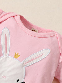 Short Sleeve Bunny Graphic Top