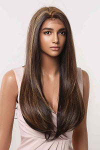 Brown Hair Long Hair Wig, 13*2" Lace Front Wigs Synthetic Long Straight 26" 150% Density