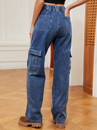 Pocketed Wide Leg Jeans