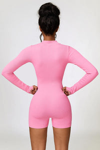 Yoga Romper Half Zip Long Sleeve Activewear Long Sleeve Romper Premium Luxury Women’s Sportswear Fashion