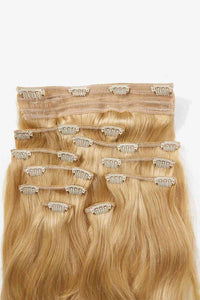 Blonde hair extensions, Human hair, 18 inch blonde hair extensions, clip on human hair, good quality hair extensions , women's wigs, blonde hair wigs, blonde clip on extensions 