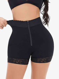 BodyShaper Short BBL Brazilian Butt Lift Full Size Zip-Up Lace Trim Shaping Shorts