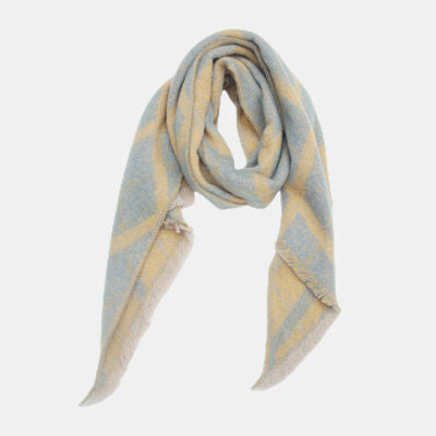 Raw Hem Polyester Fashion Oversized Scarf KESLEY