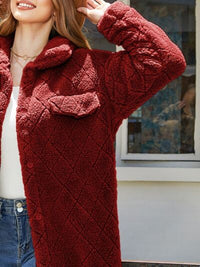 Jackets, outerwear, women’s fashion, cute clothes, women’s clothing, women’s coat, red coat, red jacket, furry coat, pretty coat, pretty textured jacket