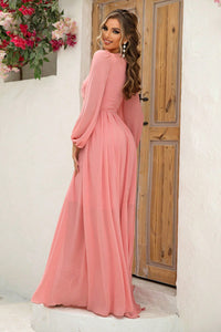 Womens New Twist Front Cutout Long Sleeve Maxi Dress